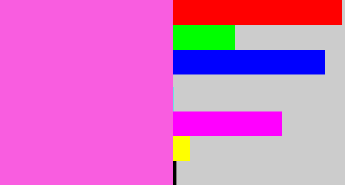 Hex color #f95de0 - candy pink