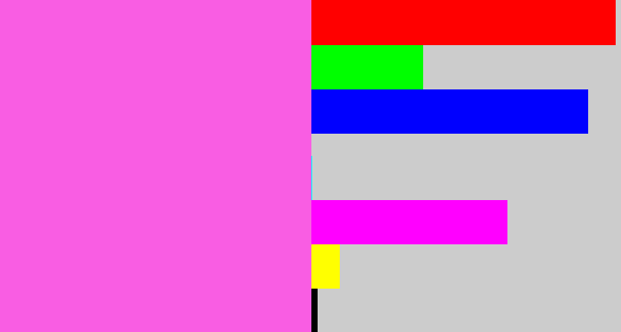 Hex color #f95de3 - candy pink