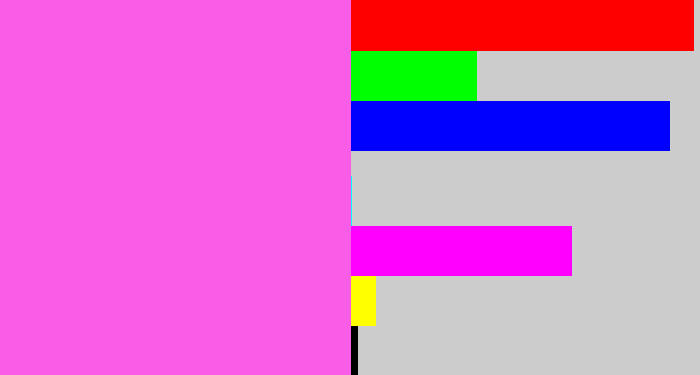 Hex color #f95de7 - candy pink