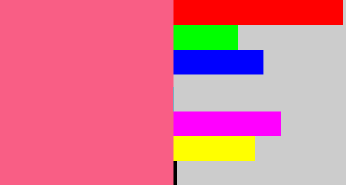 Hex color #f95e85 - warm pink