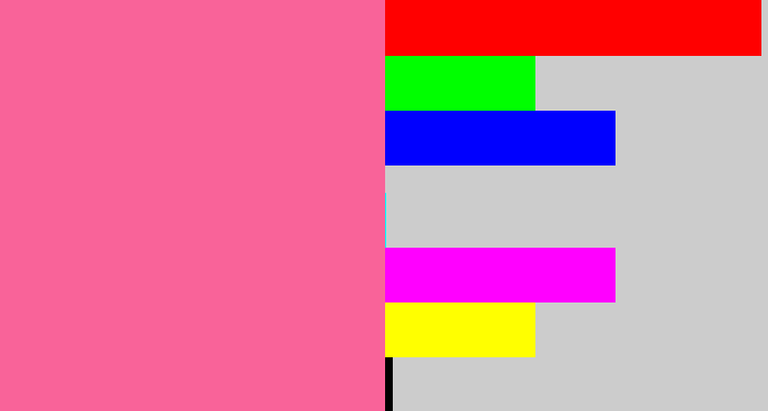 Hex color #f96399 - medium pink