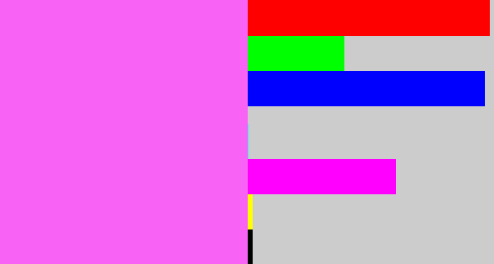 Hex color #f963f5 - light magenta