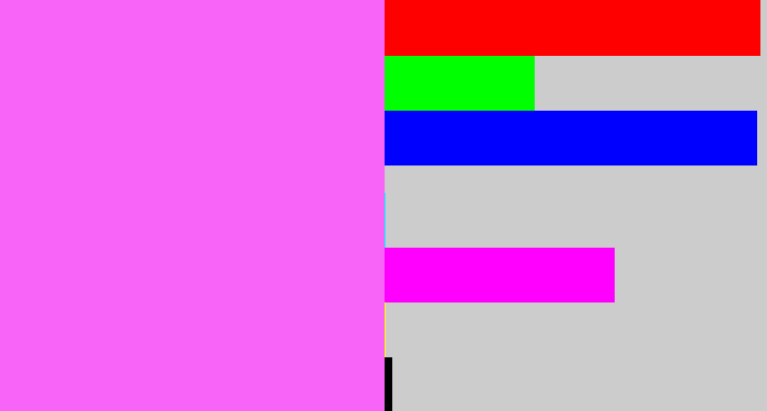 Hex color #f964f8 - light magenta