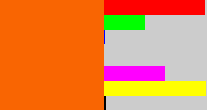 Hex color #f96502 - bright orange