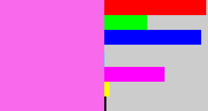 Hex color #f969ec - candy pink