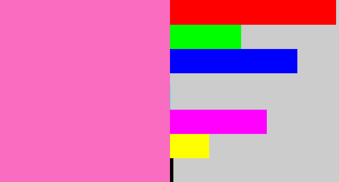 Hex color #f96cbf - bubblegum