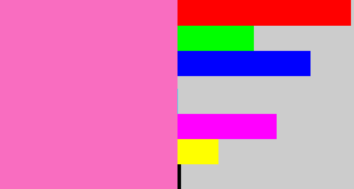 Hex color #f96dc0 - bubblegum