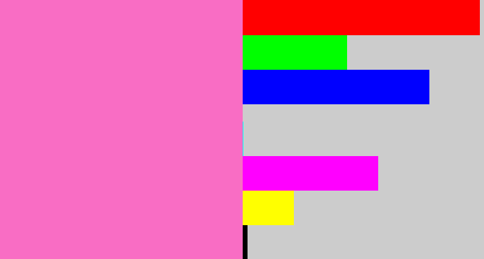 Hex color #f96dc4 - bubblegum