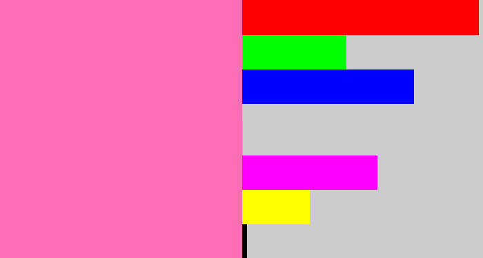 Hex color #f96eb4 - bubblegum