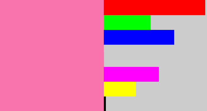 Hex color #f974ad - bubble gum pink