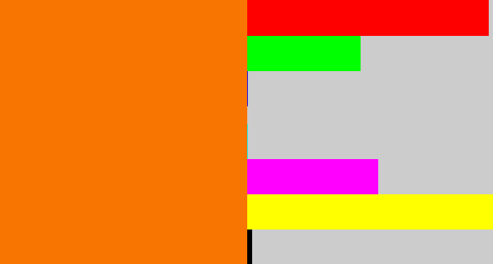 Hex color #f97501 - orange