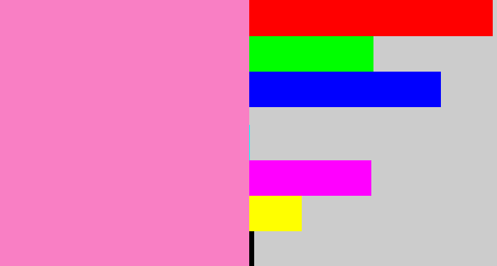 Hex color #f97fc4 - pink