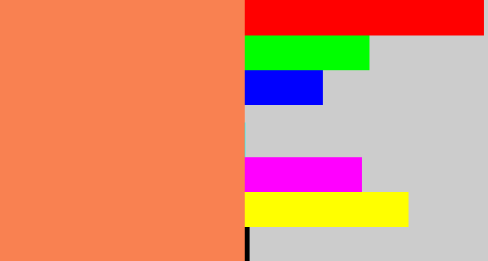 Hex color #f98151 - orangish