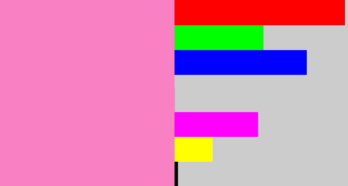 Hex color #f981c3 - pink