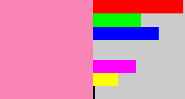 Hex color #f984b6 - pink