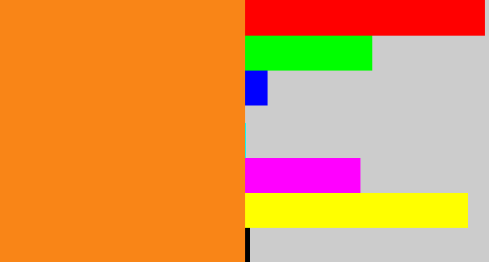 Hex color #f98517 - pumpkin orange