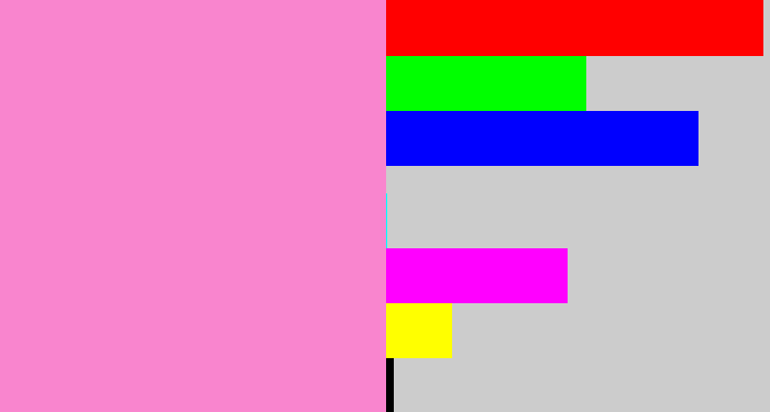 Hex color #f985ce - bubblegum pink