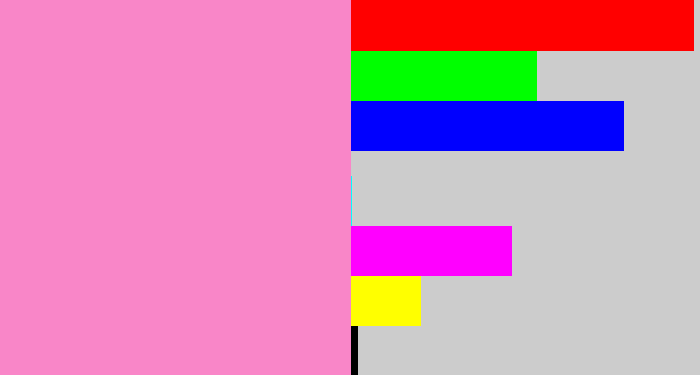 Hex color #f986c8 - bubblegum pink