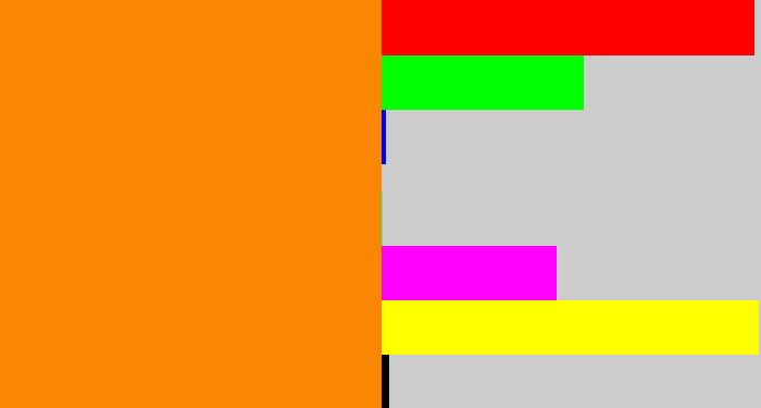Hex color #f98703 - pumpkin orange