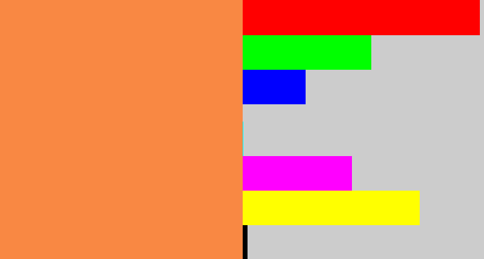 Hex color #f98843 - orangeish