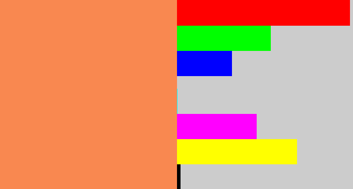 Hex color #f98850 - orangish