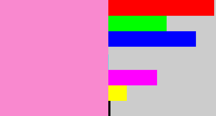 Hex color #f989cf - bubblegum pink