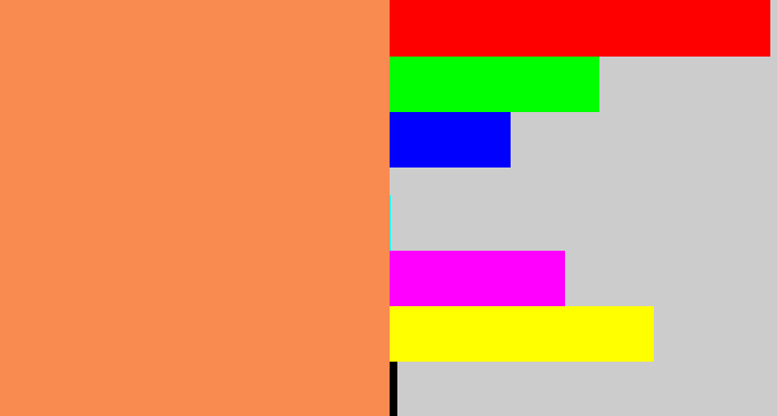 Hex color #f98a50 - orangeish