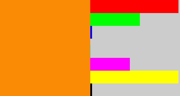 Hex color #f98b05 - tangerine