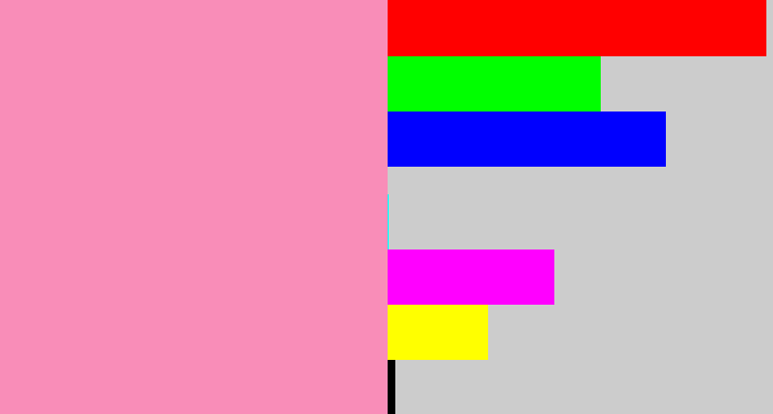 Hex color #f98db8 - pink