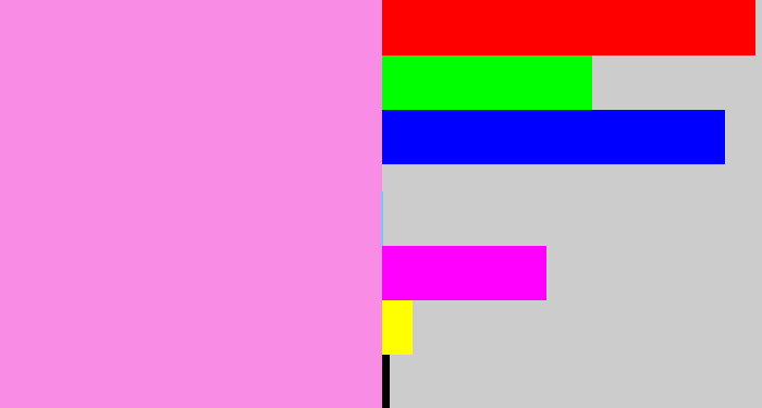 Hex color #f98de5 - purply pink