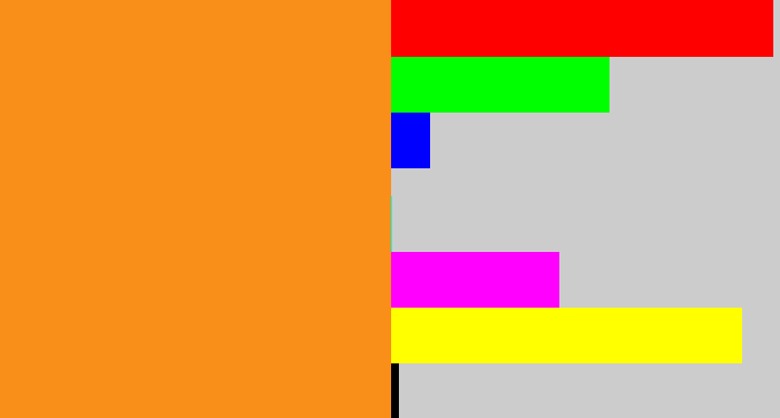 Hex color #f98e19 - tangerine