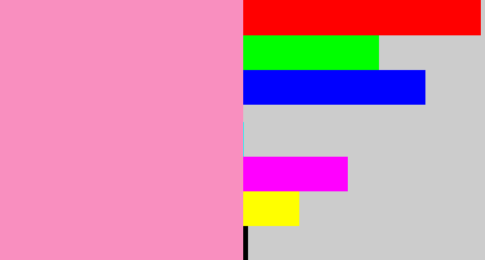 Hex color #f98fbf - pink