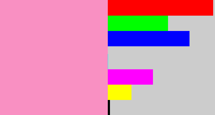 Hex color #f990c2 - pink
