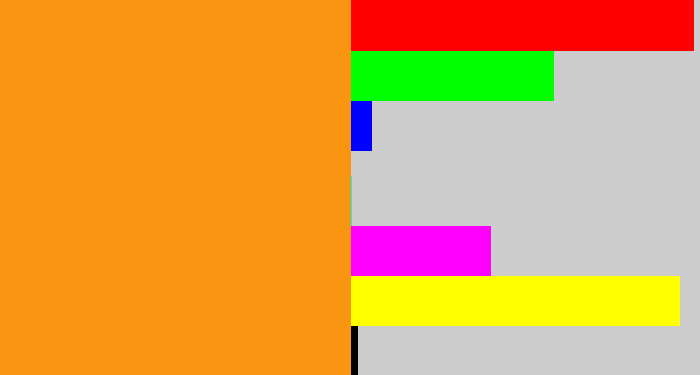 Hex color #f99510 - tangerine