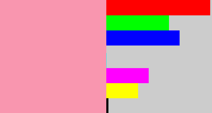 Hex color #f996af - pinky