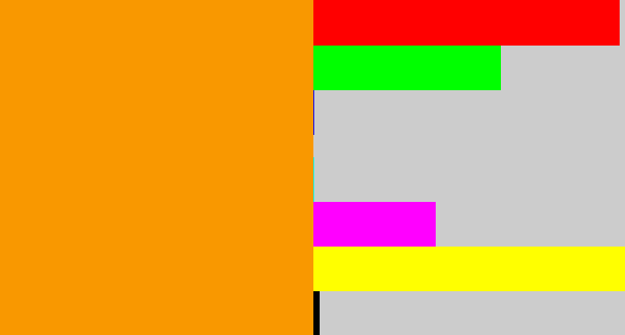 Hex color #f99800 - tangerine
