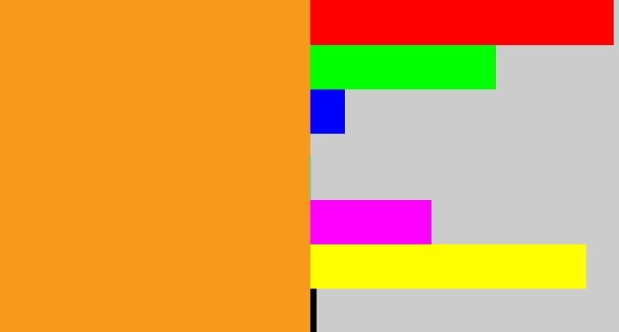 Hex color #f9991c - squash