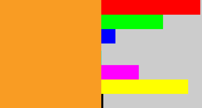 Hex color #f99c23 - mango