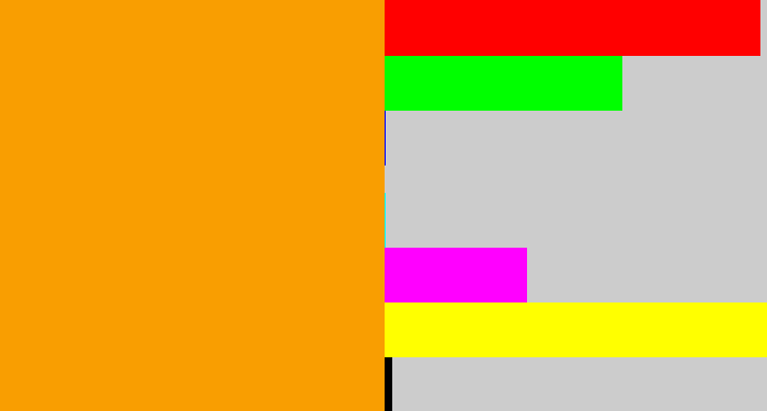 Hex color #f99e01 - tangerine