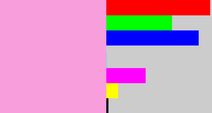Hex color #f99edd - powder pink