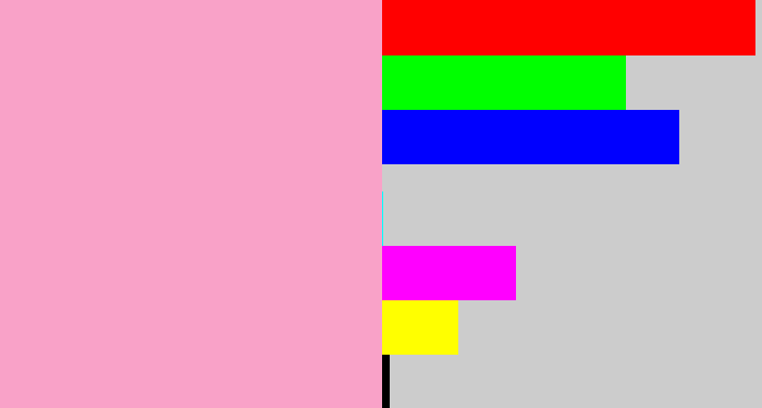 Hex color #f9a2c8 - soft pink
