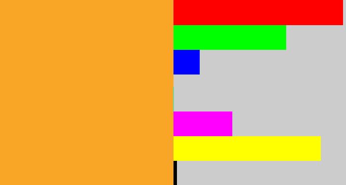 Hex color #f9a525 - mango