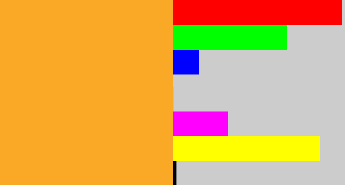 Hex color #f9a926 - mango