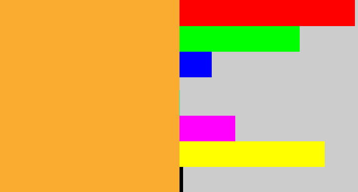 Hex color #f9ac2f - mango
