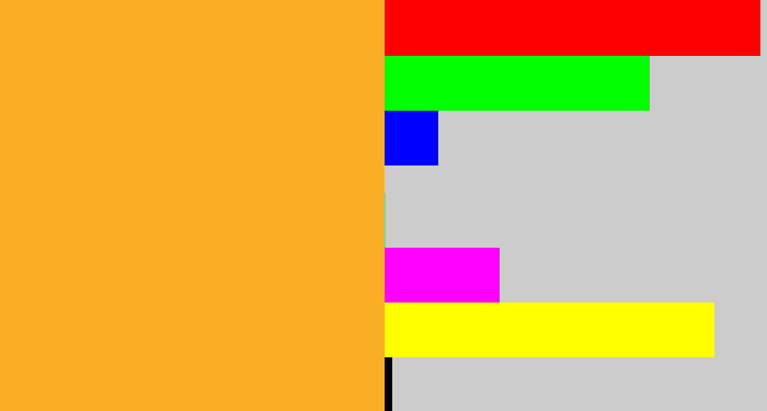 Hex color #f9af24 - mango