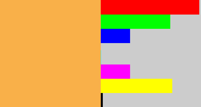 Hex color #f9b049 - butterscotch