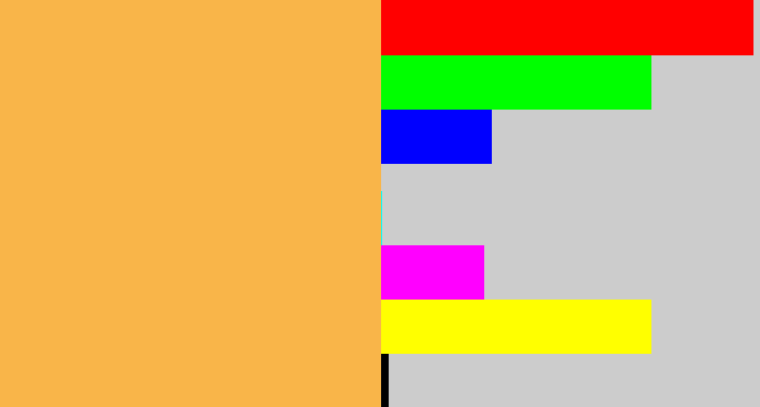 Hex color #f9b549 - butterscotch