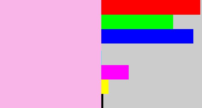 Hex color #f9b5e8 - powder pink