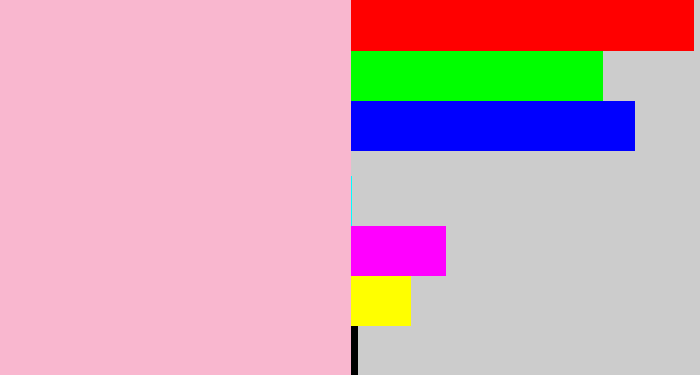 Hex color #f9b7cf - baby pink