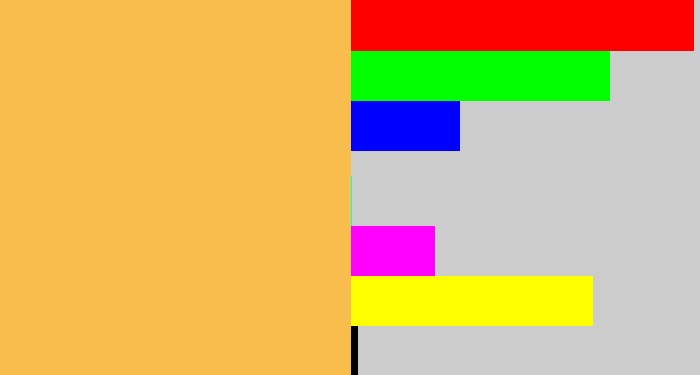 Hex color #f9bd4e - butterscotch